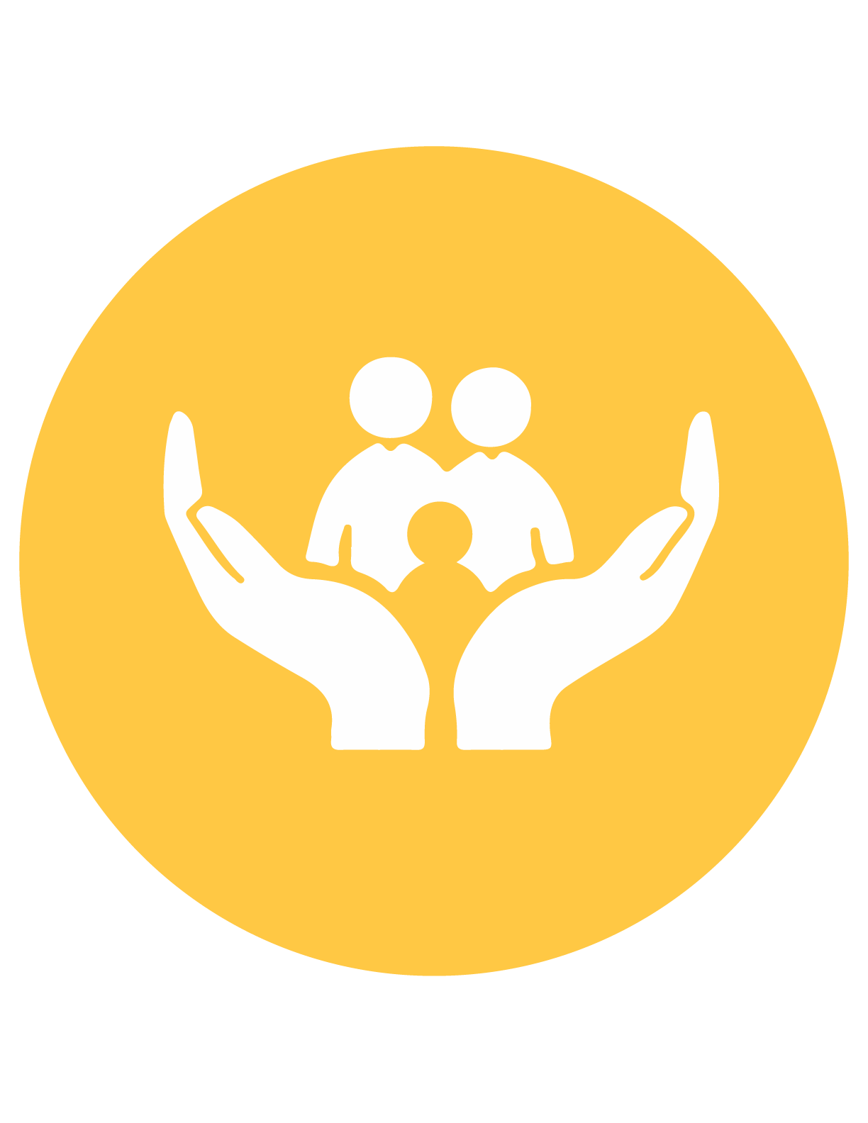 hands holding people icon