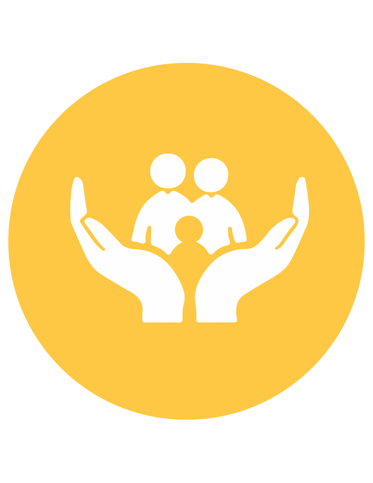 hands holding people icon